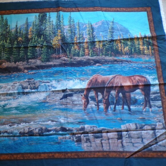 New Fabric Panel Horses Marshall Dry Goods On the Rocks Pattern by Kim Penner - Picture 6 of 6